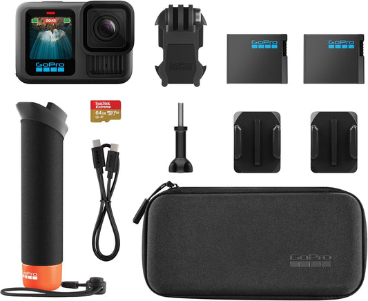 GoPro HERO13 Black Accessory Bundle, 2 Enduro Batteries, Handler