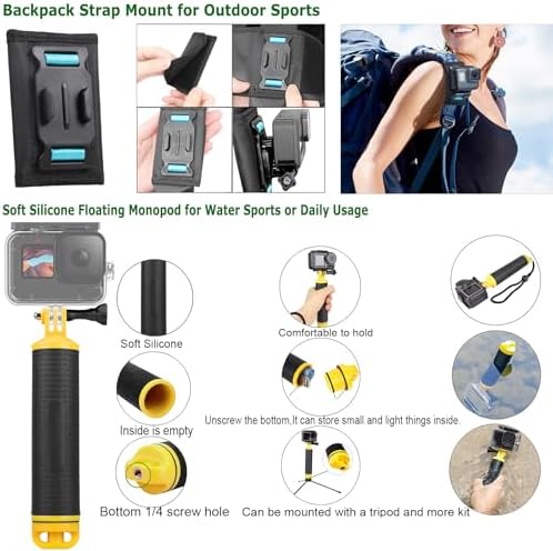 Gurmoir Accessory Kit for GoPro Hero 13/12/11/10/9 Black | 10-in-1 Set
