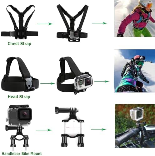 Gurmoir Accessory Kit for GoPro Hero 13/12/11/10/9 Black | 10-in-1 Set