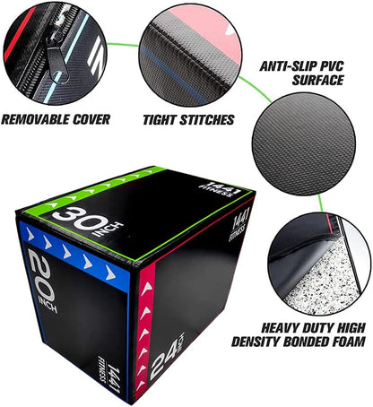 Yes4All 3-in-1 Plyo Jump Box (Wooden)
