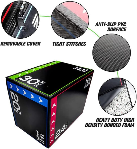 Yes4All 3-in-1 Plyo Jump Box (Wooden)