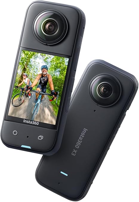 Insta360 X3 Action Camera, 360 Lens, Stabilization, Black Edition
