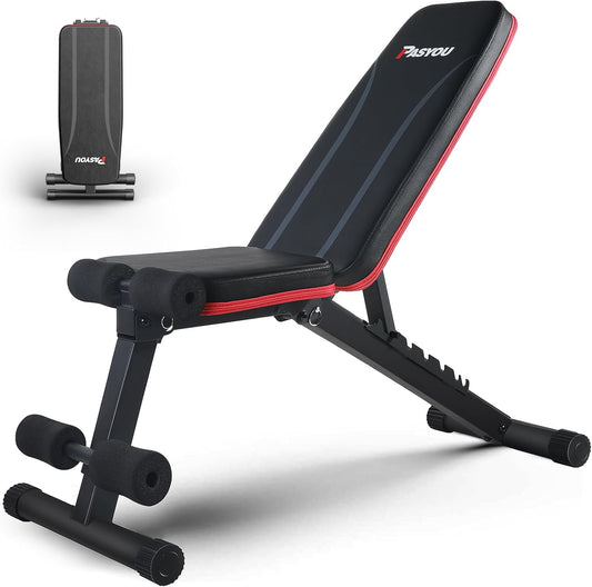 PASYOU Adjustable Folding Weight Bench
