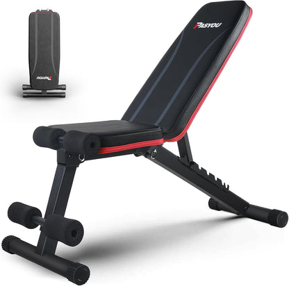 PASYOU Adjustable Folding Weight Bench