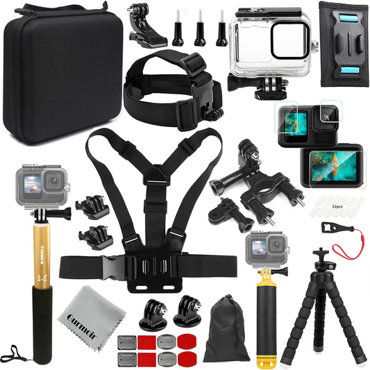 Gurmoir Accessory Kit for GoPro Hero 13/12/11/10/9 Black | 10-in-1 Set