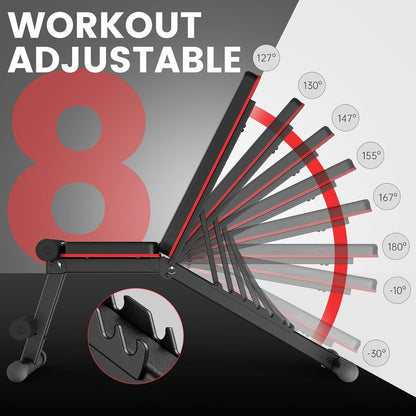 PASYOU Adjustable Folding Weight Bench