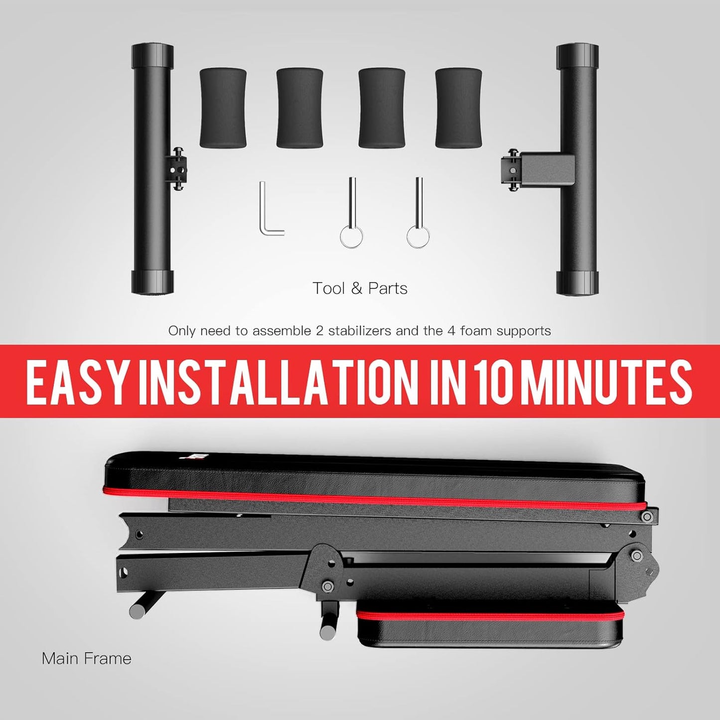 PASYOU Adjustable Folding Weight Bench