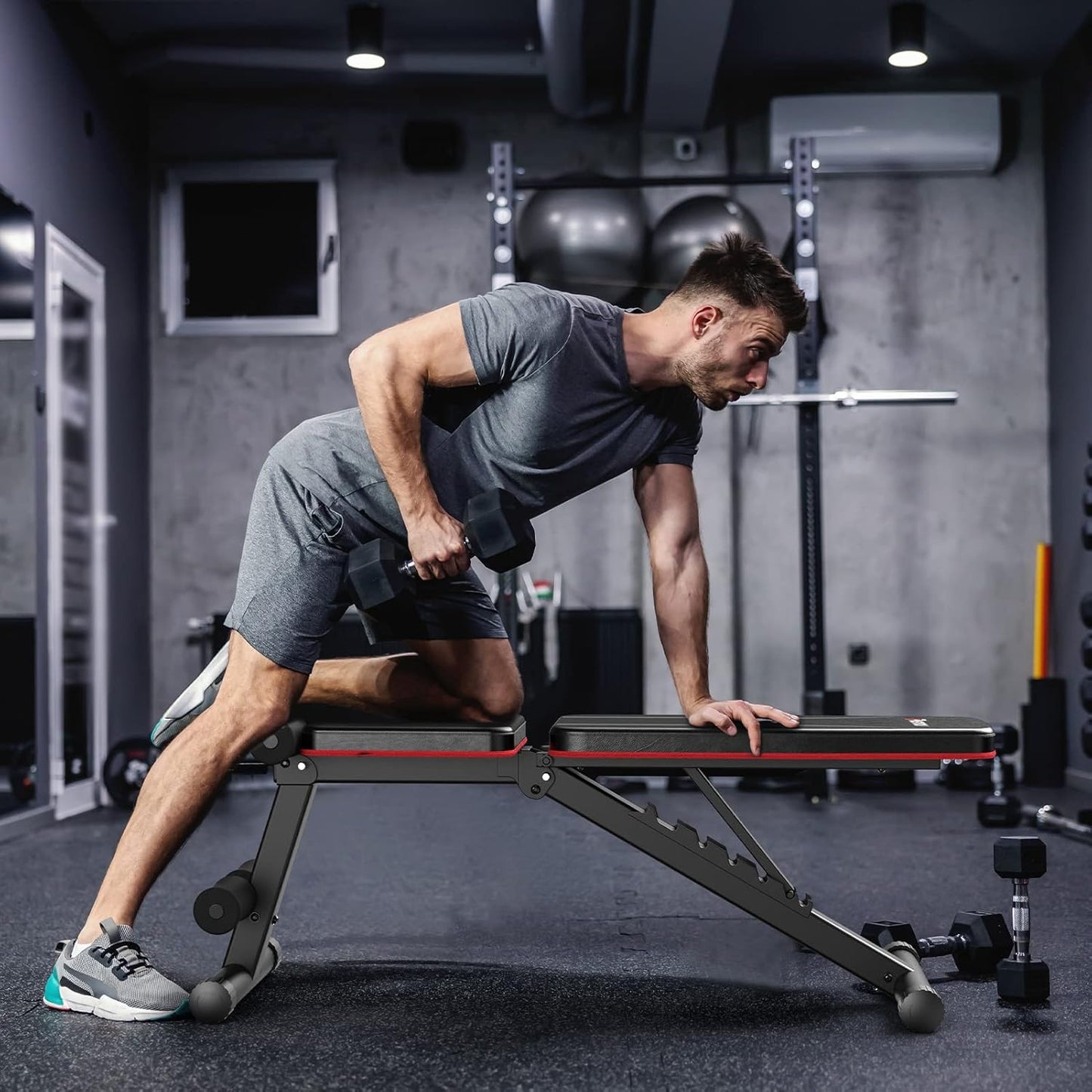 PASYOU Adjustable Folding Weight Bench