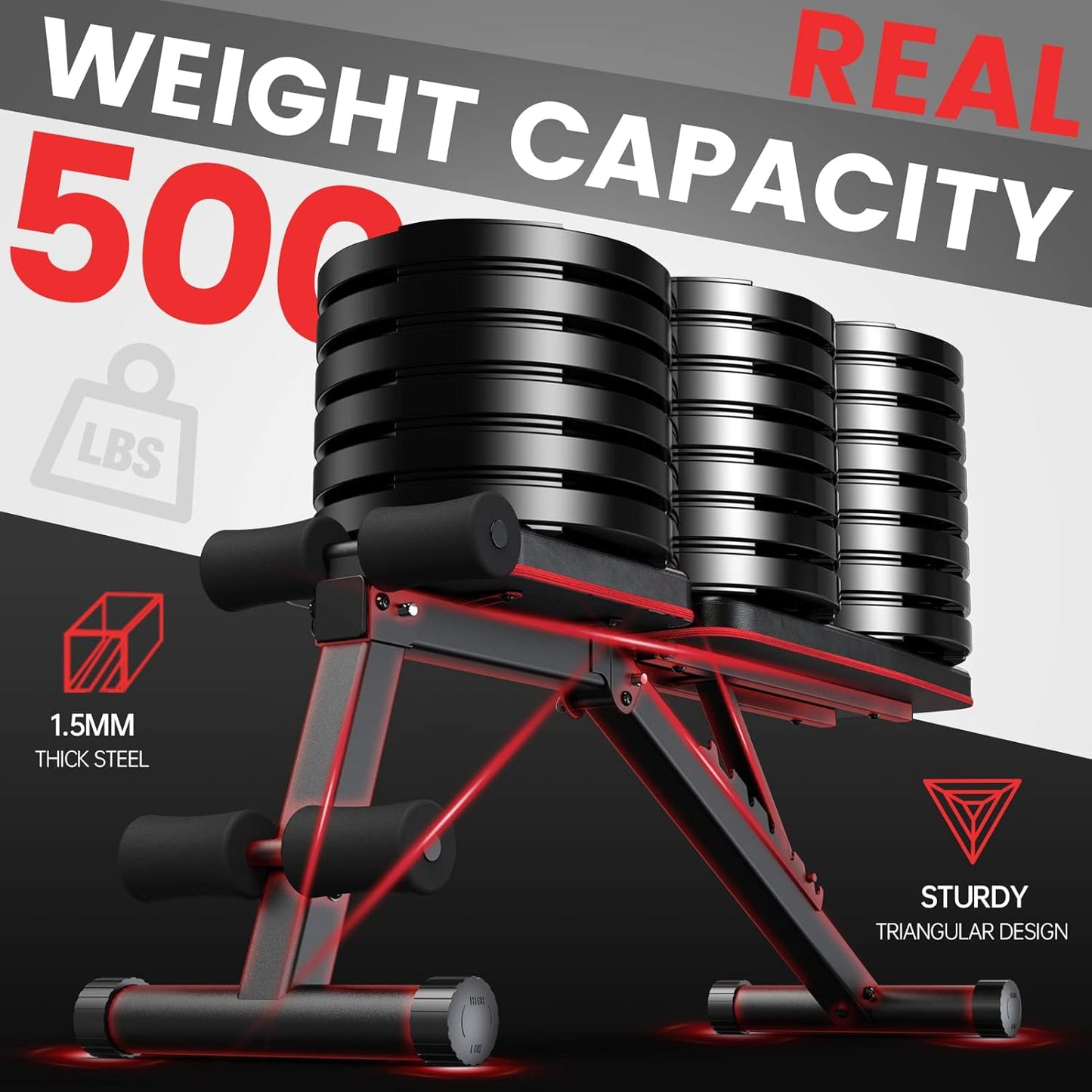 PASYOU Adjustable Folding Weight Bench
