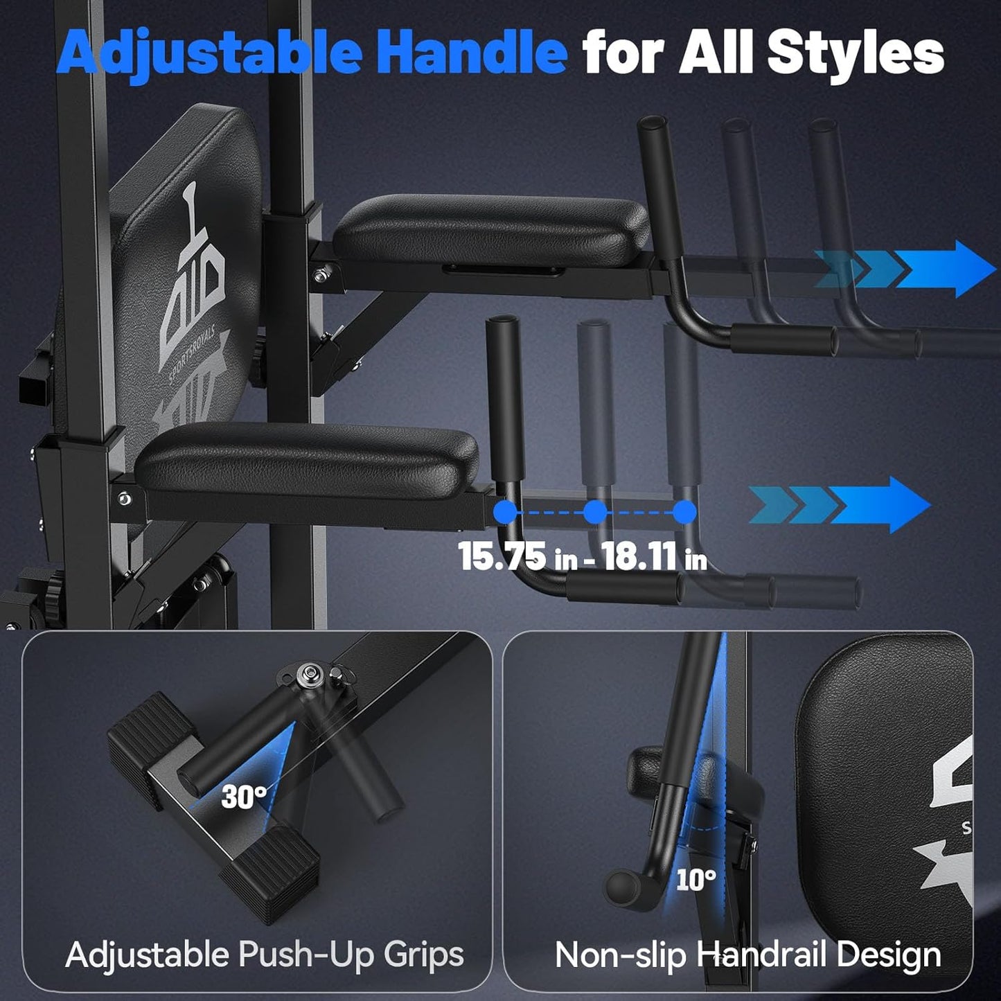 Sportsroyals Power Tower Pull-Up & Dip Station