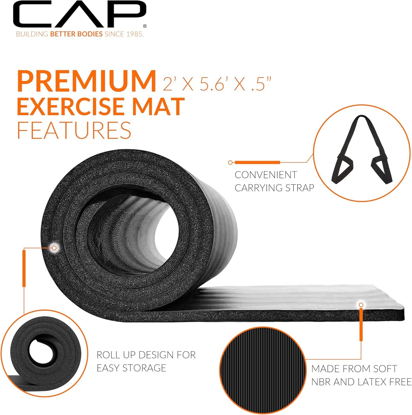 CAP Barbell Exercise Mat (Yoga Mat 10 mm)
